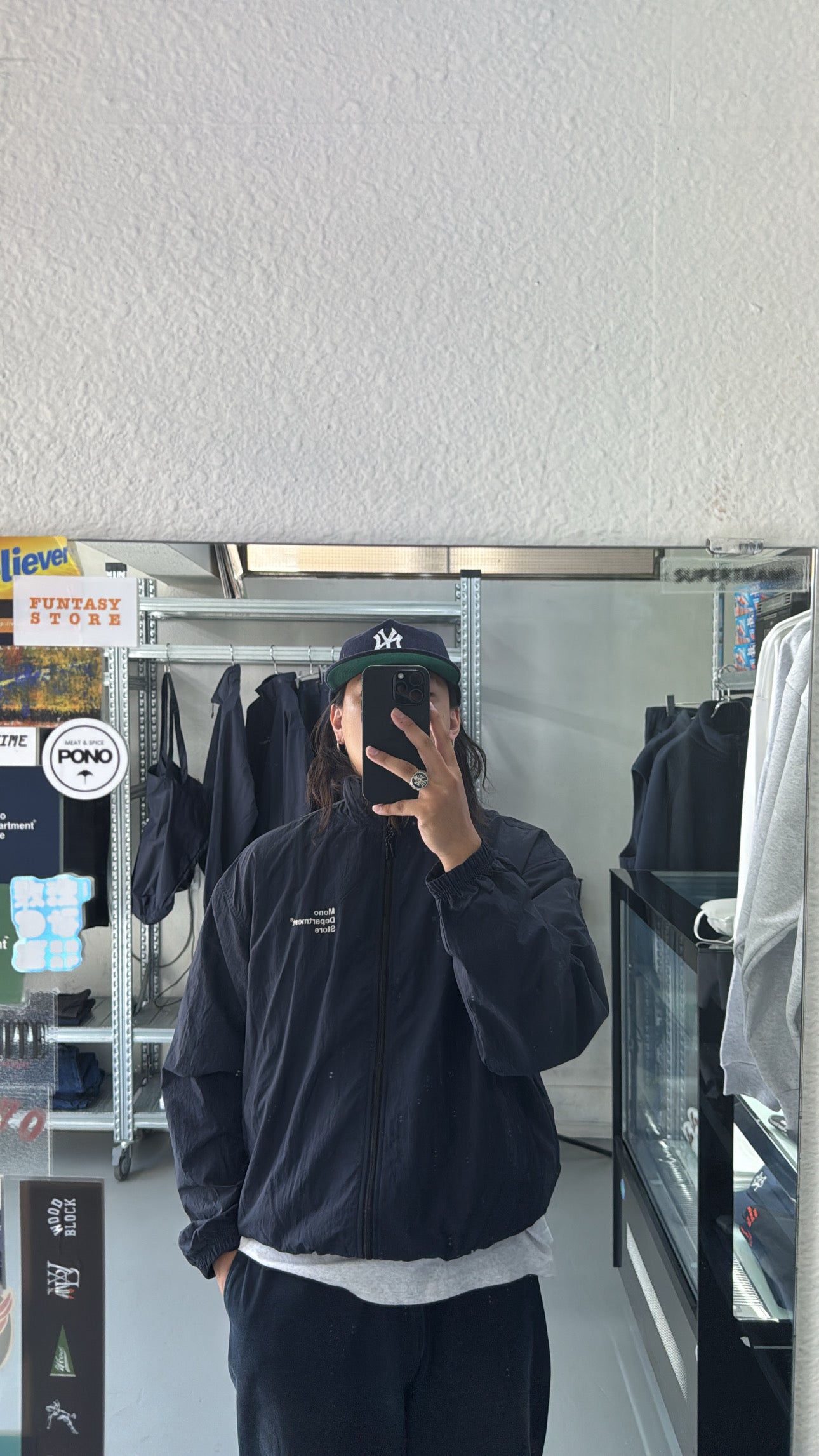 Embroidery Classic Logo bonding nylon jacket