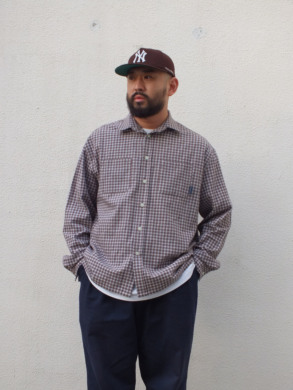 Pajamas square check shirts