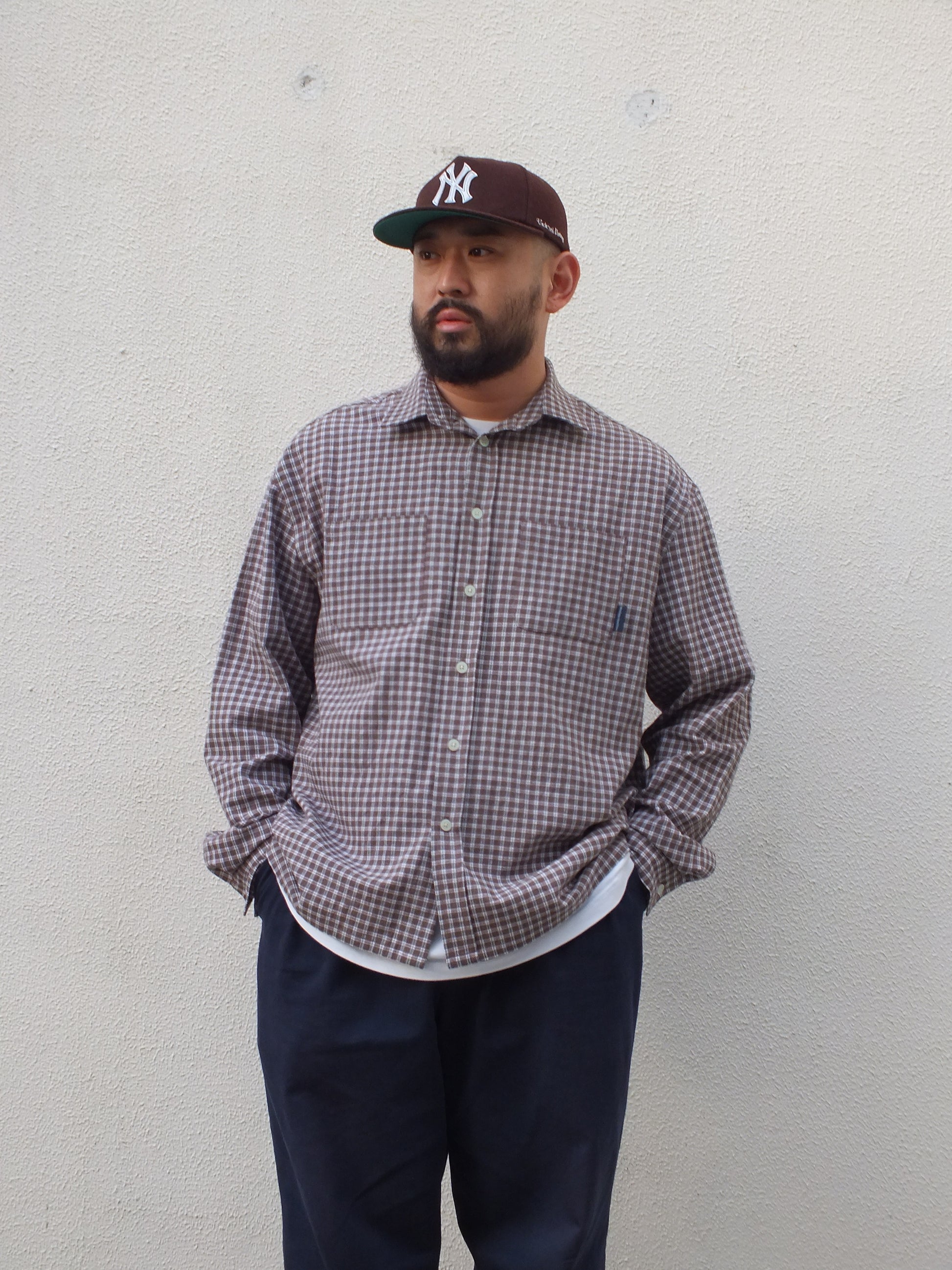 Pajamas square check shirts