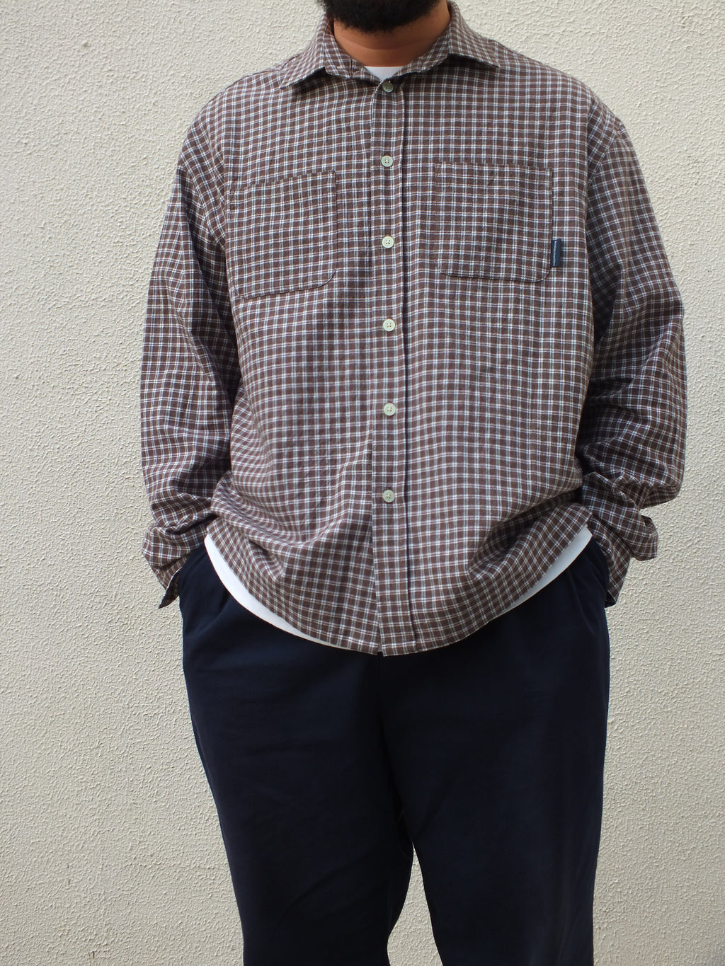Pajamas square check shirts
