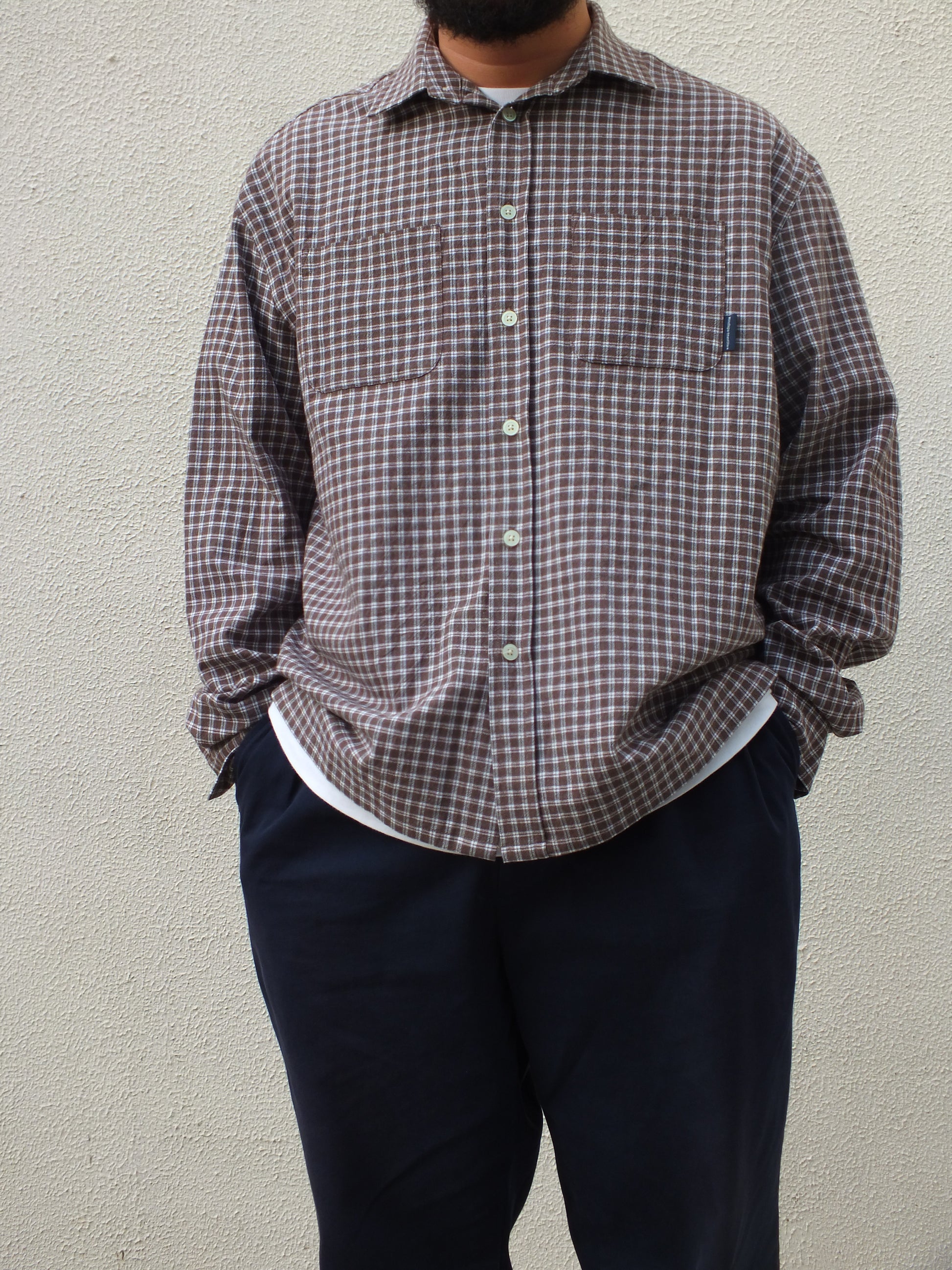 Pajamas square check shirts