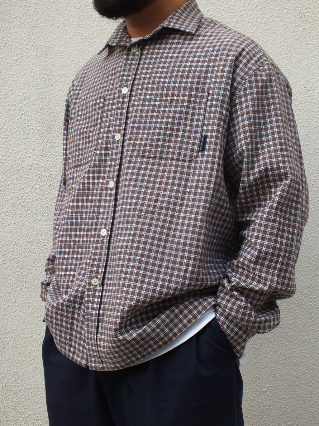 Pajamas square check shirts