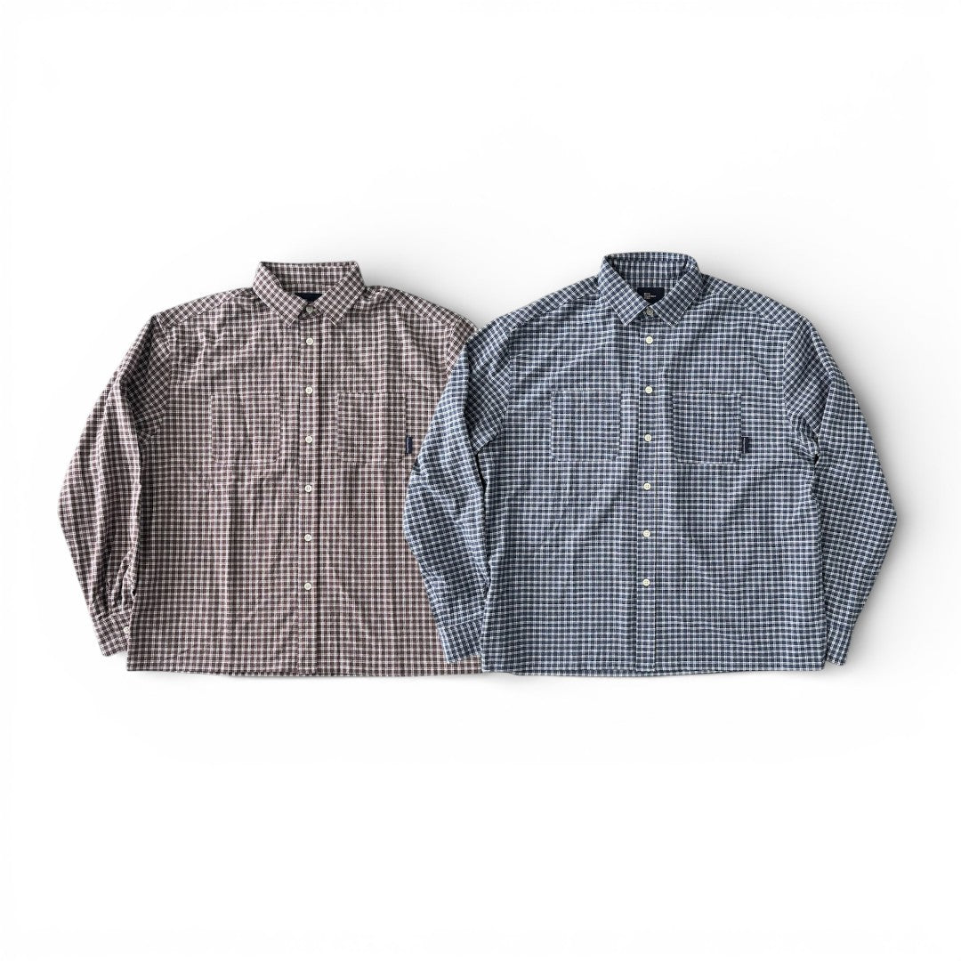 Pajamas square check shirts