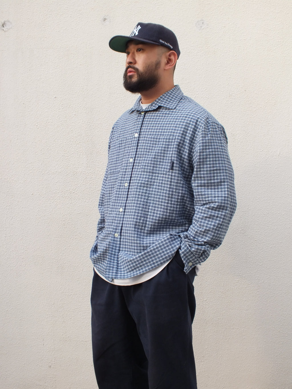 Pajamas square check shirts